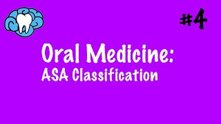 Oral Medicine  ASA Classification  INBDE [upl. by Eilzel]