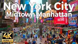 New York City Walking Tour Part 1  Midtown Manhattan 4k Ultra HD 60fps – With Captions [upl. by Emarej]