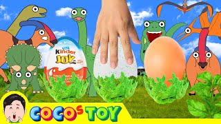 EN Dinos surprise eggs dinosaurs animation for children hatching dinos eggsㅣCoCosToy [upl. by Llenahs]