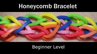 Rainbow Loom® Honeycomb Bracelet [upl. by Hoffert]