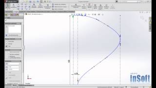 Tutorial como proyectar curva con Solidworks [upl. by Anigriv]