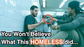 You Wont BELIEVE What This HOMELESS Did SOCIAL EXPERIMENT [upl. by Ellwood]