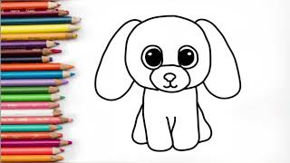 Comment dessiner un chien facile [upl. by Zel285]