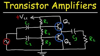 Transistor Amplifiers  Class A AB B amp C Circuits [upl. by Schalles]