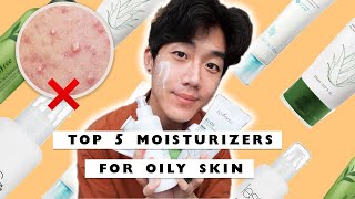 ✨ TOP 5 KOREAN MOISTURIZERS FOR OILY ACNE PRONE SKIN  Brute Choi [upl. by Yud]