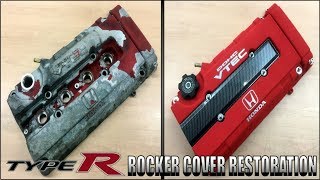 Type R Rocker Cover Restoration  OEM Wrinkle [upl. by Litsyrk]