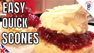 National Cream Tea Day  How To Make Scones For Clotted Cream Recipe FoolProof Fast British Cooking [upl. by Alledi]