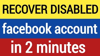 How to perfectly recover permanently disabled facebook account [upl. by Atteyram]