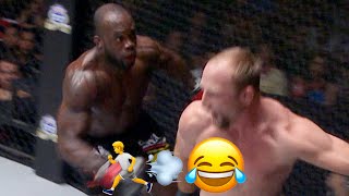 Why Are You Running 😂 Melvin Manhoef vs Brock Larson Was MADNESS [upl. by Charity]