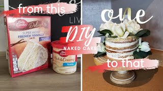 Easy DIY Naked Cake  BRITTANY PINO [upl. by Einahpet]