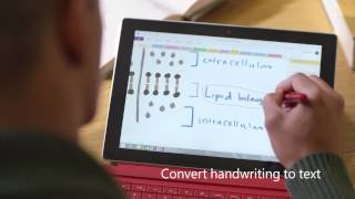 Microsoft  Converting handwriting to text with Surface [upl. by Adamec]