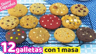 12 GALLETAS DIFERENTES CON 1 SOLA MASA  QUIERO CUPCAKES [upl. by Eeldivad]