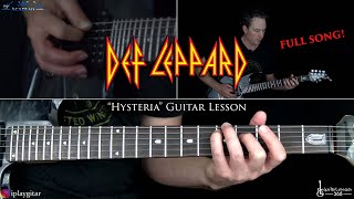 Hysteria Guitar Lesson  Def Leppard [upl. by Koller943]