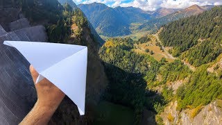 Throwing PAPER AIRPLANES from 165m Dam [upl. by Nangem]