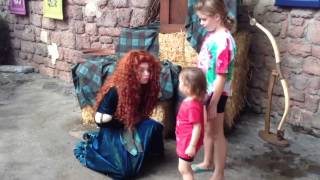 Princess Merida from Brave Meet amp Greet At The Magic Kingdom Disney World [upl. by Aholah604]