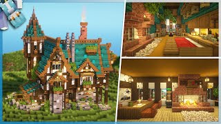 Minecraft How to build a Fantasy Medieval House interior 21 part 2 [upl. by Alliw361]