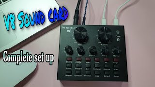 How to use V8 Sound Card  Complete set up and Sound Test [upl. by Tarazi]