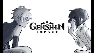 Chongyuns Invitation  Genshin Impact Comic Dub Xingyun [upl. by Dyrraj679]