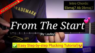 From The Start  Laufey Easy Chords😍  Plucking Tutorial [upl. by Hoopen]