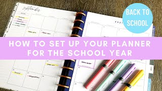 How to Set up Your Planner For The School Year Back to School [upl. by Ahsiekal]