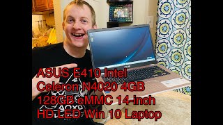 ASUS E410 Intel Celeron N4020 Unboxing and Review [upl. by Ellehcar]