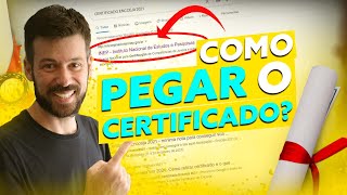 ENCCEJA  Como pegar o CERTIFICADO [upl. by Adnesor]