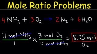 Stoichiometry Mole to Mole Conversions  Molar Ratio Practice Problems [upl. by Virgy251]