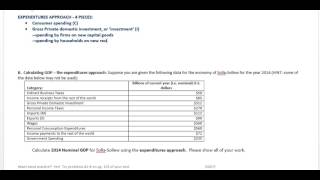 calculating GDP expenditures approach [upl. by Gustav]