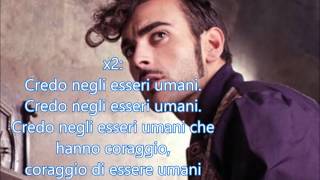 Essere umani  Marco Mengoni  lyrics testo [upl. by Jezabella554]