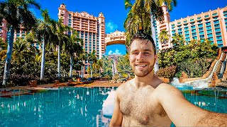 Visiting Atlantis Water Park Aquaventure In The Bahamas For The First Time [upl. by Nylaj]