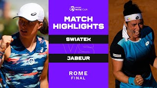 Iga Swiatek vs Ons Jabeur  2022 Rome Final  WTA Match Highlights [upl. by Adia78]