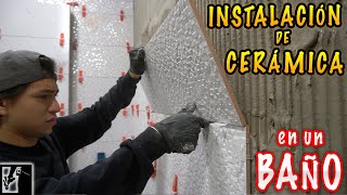 Cómo instalar cerámica EN UN BAÑO 🚿  Instalaciones [upl. by Town676]