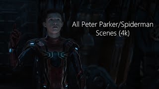 All Peter ParkerSpiderman Scenes 4K ULTRA HD [upl. by Evie]