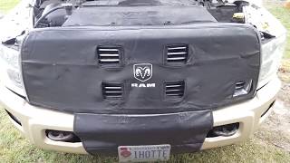 Dodge Ram Winter Grill Cover Install [upl. by Htnicayh619]