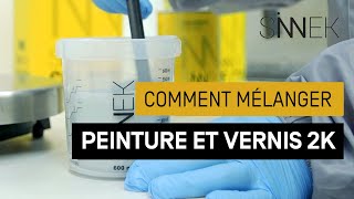 Comment Bien MÉLANGER LA PEINTURE ET VERNIS 2K [upl. by Loats]