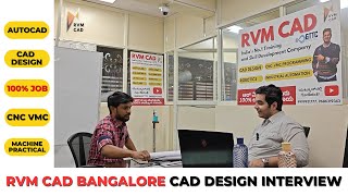 RVM CAD Bangalore  CAD Design Interview Questions  Autocad Solidworks amp UG NX CAD in Karnataka [upl. by Nyer]