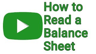 How to Read a Balance Sheet [upl. by Nauqit]