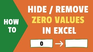 Hide Zero Values in Excel  Make Cells Blank If the Value is 0 [upl. by Spevek]