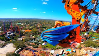 FaceFirst Dive Drop Tower Ride  Falcons Fury  Free Fall POV  Busch Gardens [upl. by Oirromed]