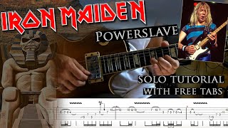 Iron Maiden  Powerslave Dave Murrays solo lesson with tablatures and backing tracks [upl. by Wilkins]