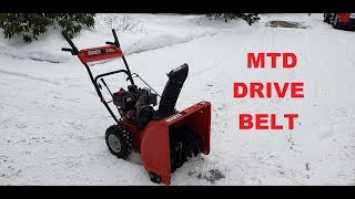 MTD Snow Blower Drive Belt Replacement  Huskee MTD [upl. by Enimasaj]