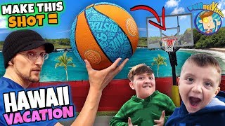 BASKETBALL SHOT  HAWAII VACATION 😱 OMG FV Family Challenge [upl. by Amato]