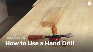 How to Use a Hand Drill  Woodworking [upl. by Isayg]