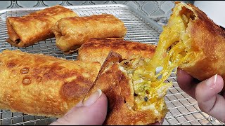 CHIMICHANGAS  Cheesy Chicken Chimichangas  How To Make Chimichangas [upl. by Lahcsap685]