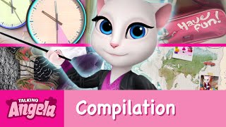 Talking Angela  Back to School Compilation [upl. by Jaehne529]