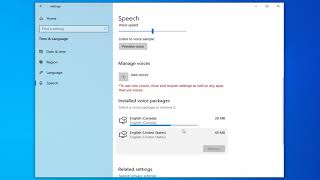 How to Add and Remove Speech Voices in Windows 10 Tutorial [upl. by Funda]