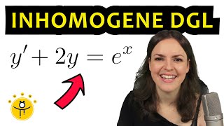 Differentialgleichung inhomogen lösen – Variation der Konstanten 1 Ordnung Beispiel [upl. by Alyakcim]