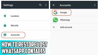 How to Restore Lost WhatsApp Contacts [upl. by Seluj449]