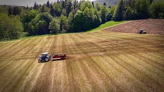 Slurry and Manure Spreading  Field Fertilizing on a Small Dairy Farm [upl. by Neelrac]