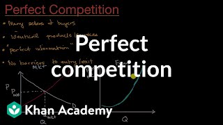 Perfect competition  Microeconomics  Khan Academy [upl. by Aihtnamas]